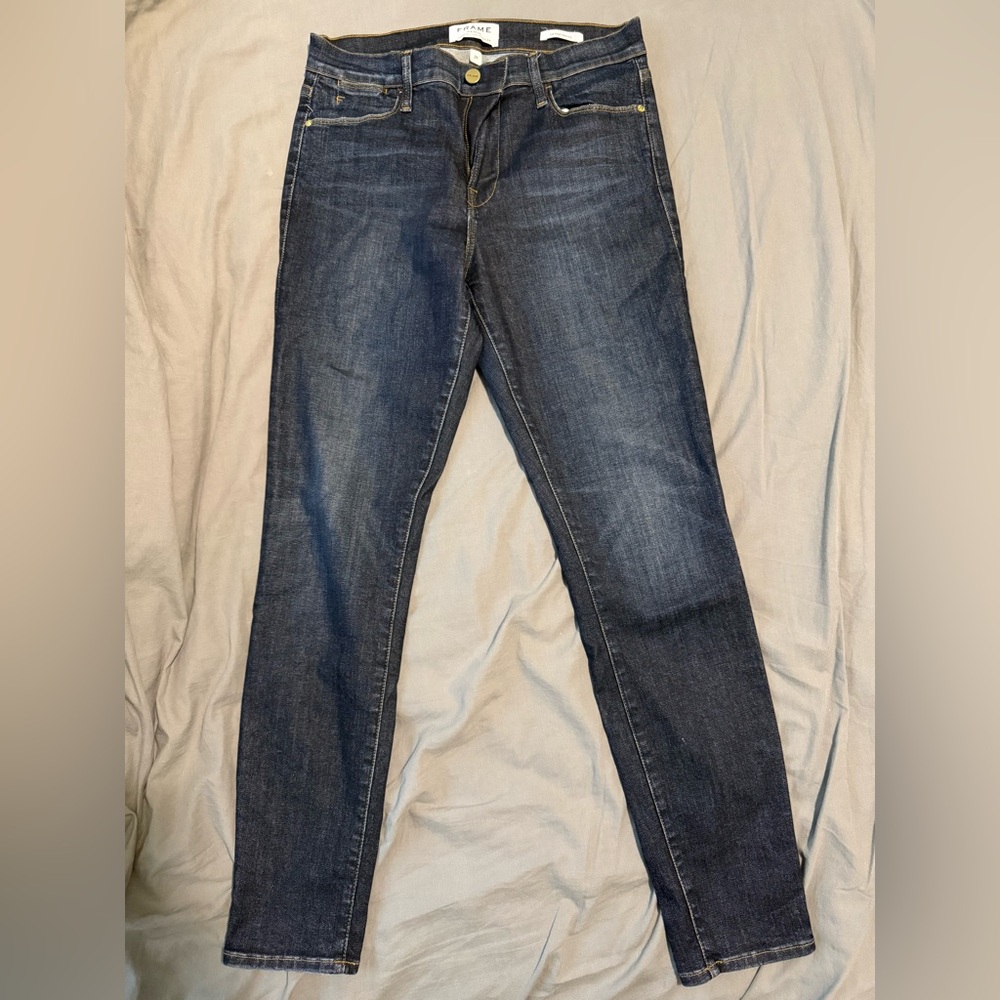 Frame Le High Dark Wash Skinny Jeans - Harvard Sz 29